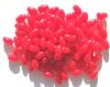 100 9x6mm Acrylic Opaque Red Ovals